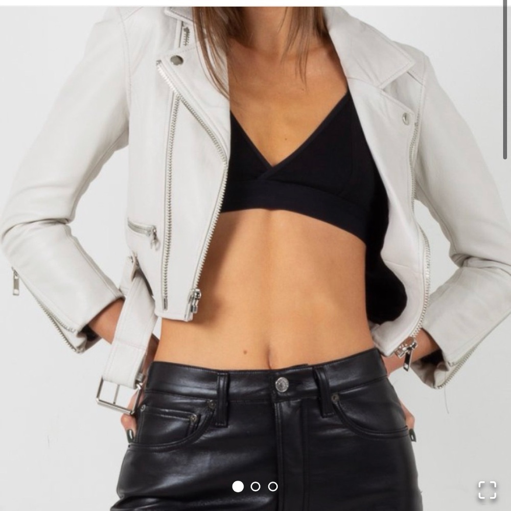 Iben Van der Vort CPHLA cropped leather jacket XS